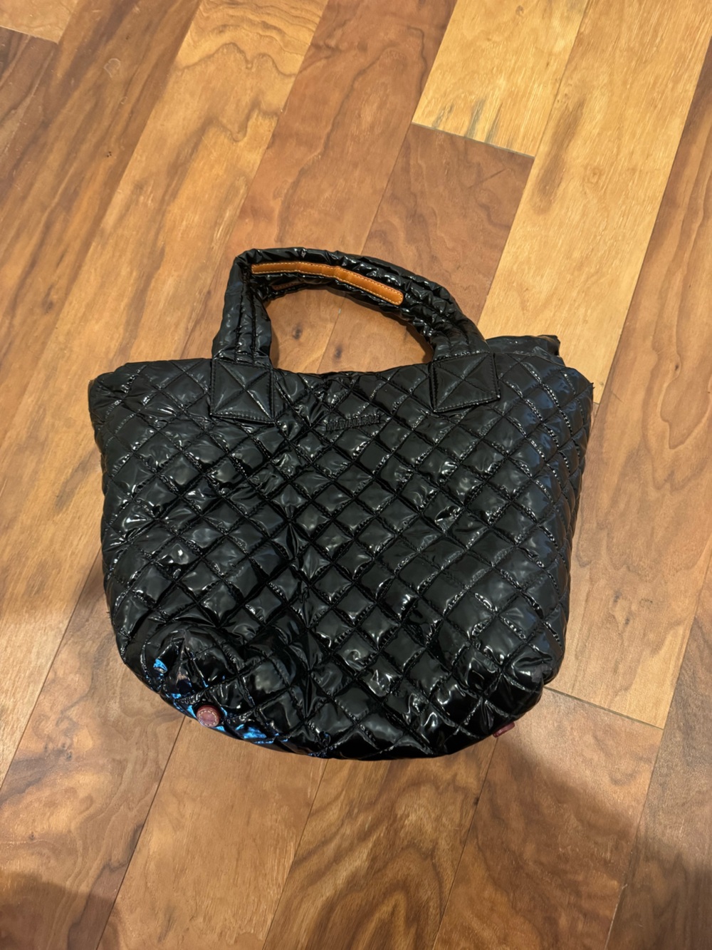 MZ Wallace Black Quilted Patent Tote